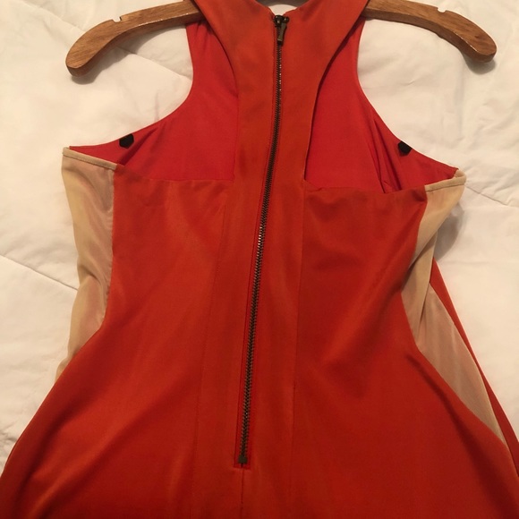 Bebe Orange Mesh Side Insert Dress 💋Re-Posh 💋 - Picture 5 of 8